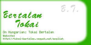 bertalan tokai business card